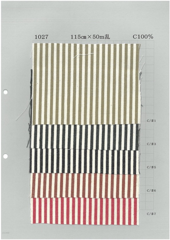 1027 هيكوري مخطط 7 أونصة[نسيج / قماش] Yoshiwa Textile