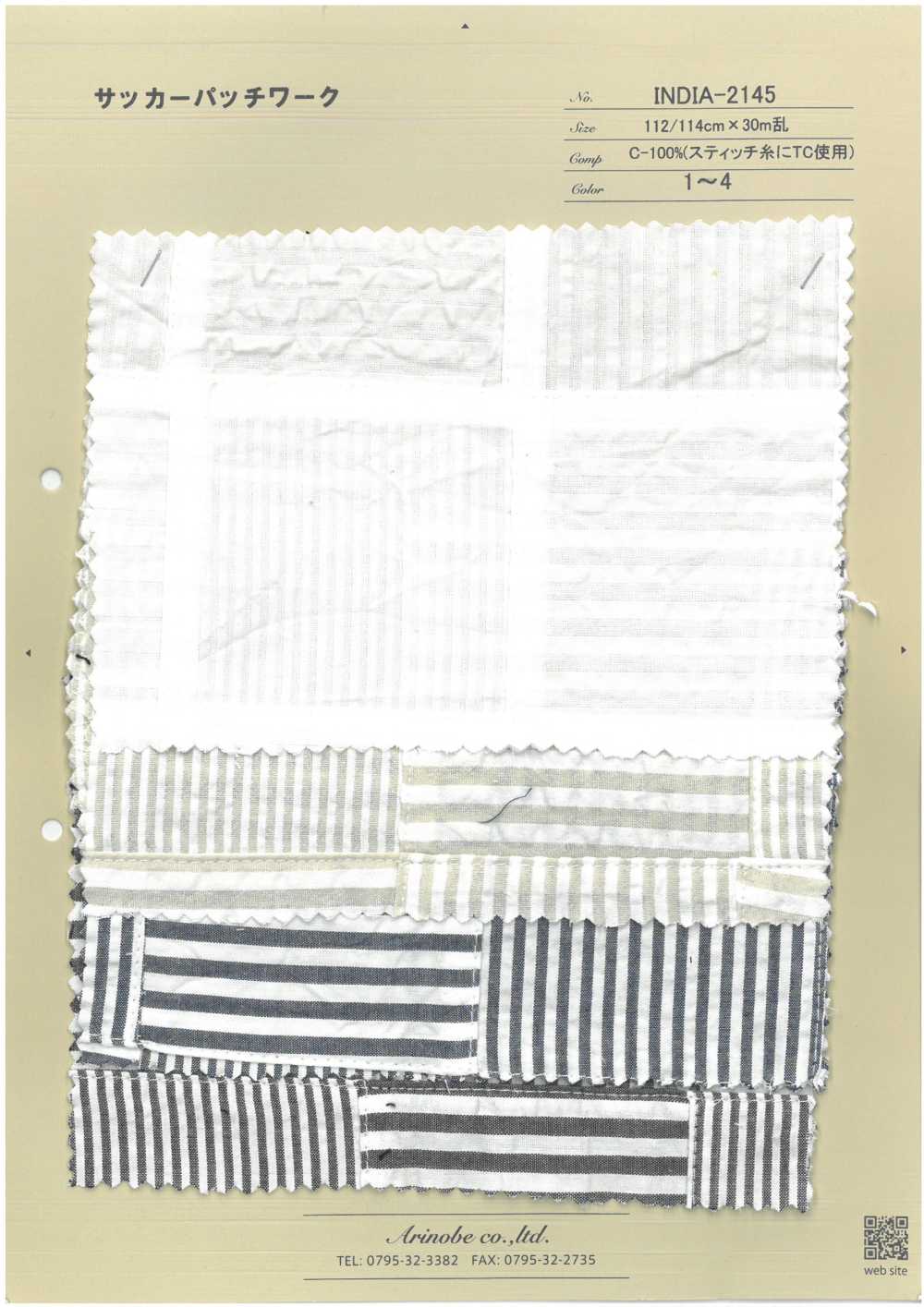 INDIA-2145 سيرسَكر باتشورك[Textile / Fabric] Arinobe Shoten
