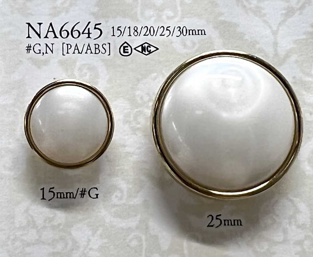 NA6645 زر بساق بنصف حلقة، حلقة مستطيلة من راتنج النايلون/راتنج ABS[Buttons] IRIS
