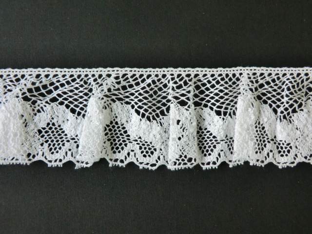 DS.2169-S دانتيل كشكشة مجمعة أبيض مائل للصفرة 35mm[Lace] DAISADA