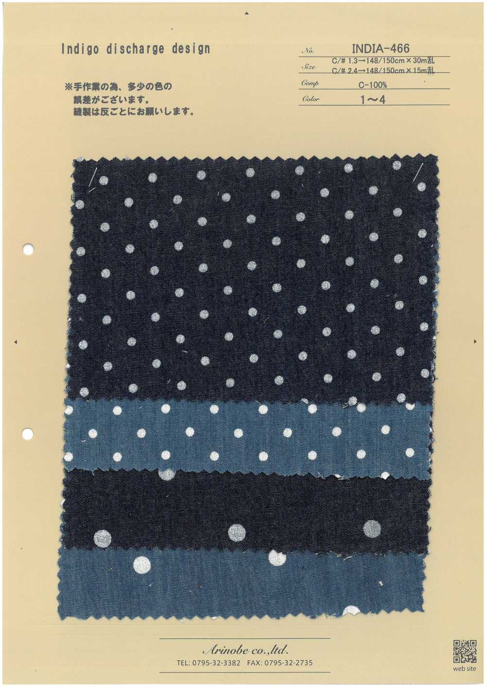 INDIA-466 تصميم تفريغ إنديغو[Textile / Fabric] Arinobe Shoten