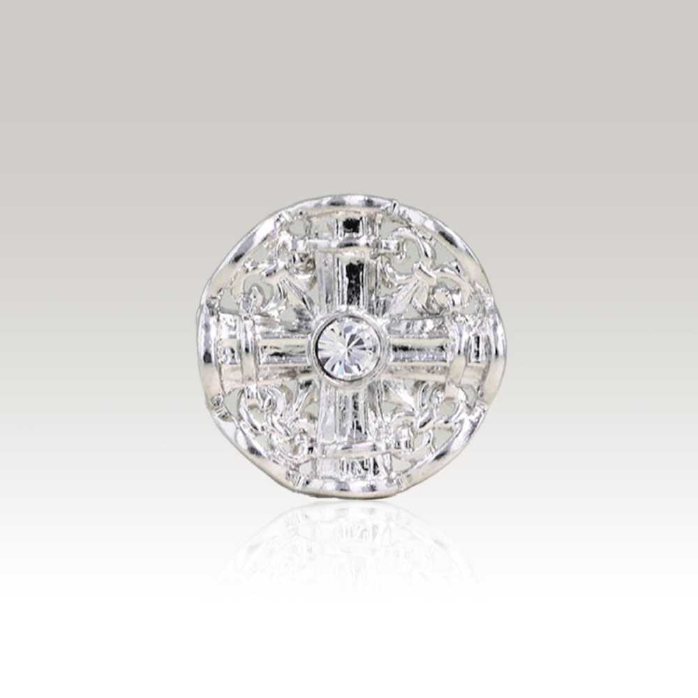 G3439 زر بساق نصف حلقي من زجاج/مصبوب[أزرار] IRIS