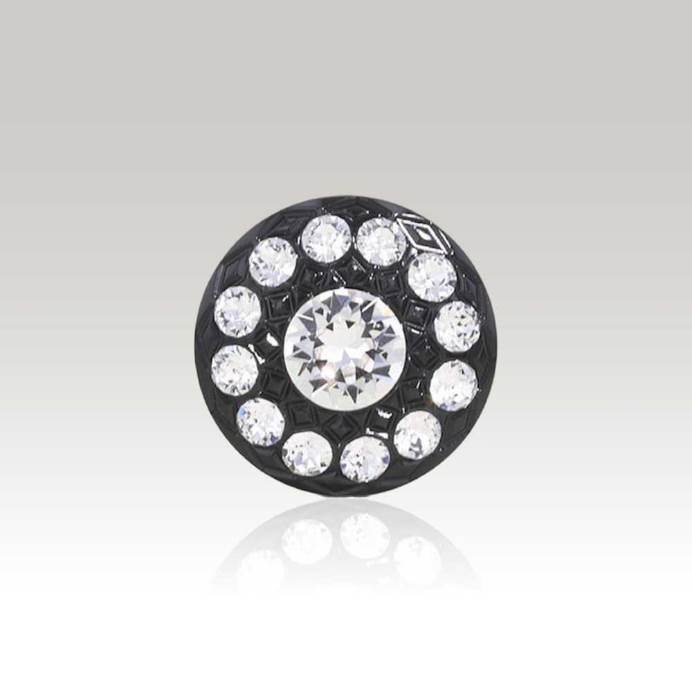 G1720 زر مربع بساق نصف حلقية من راتنج الزجاج/النايلون[Buttons] IRIS