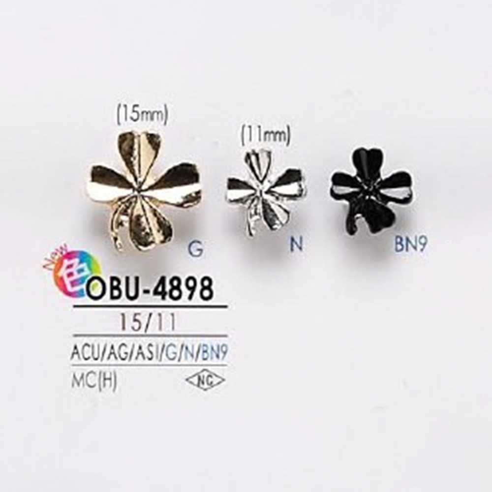OBU4898 زر معدني بساق نصف حلقية[أزرار] IRIS