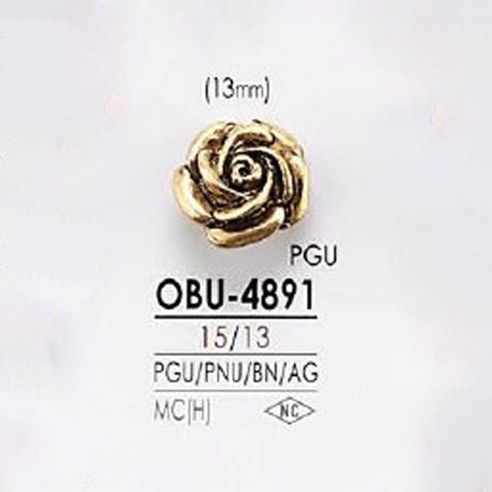 OBU4891 زر بساق نصف حلقة من المعدن العالي[أزرار] IRIS