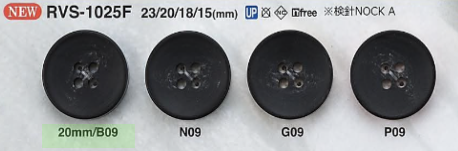 RVS1025F زر من راتنج بوليستر بأربع فتحات مع فتحات أمامية[Buttons] IRIS