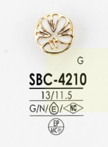 SBC4210 زر بساق نصف حلقية من راتنج الإيبوكسي/معدن عالي[أزرار] IRIS