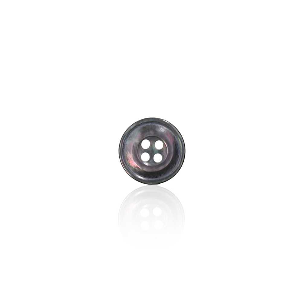 SB1027 صدف أم اللؤلؤ الأسود، زر بفتحة أمامية وأربعة ثقوب[Buttons] IRIS