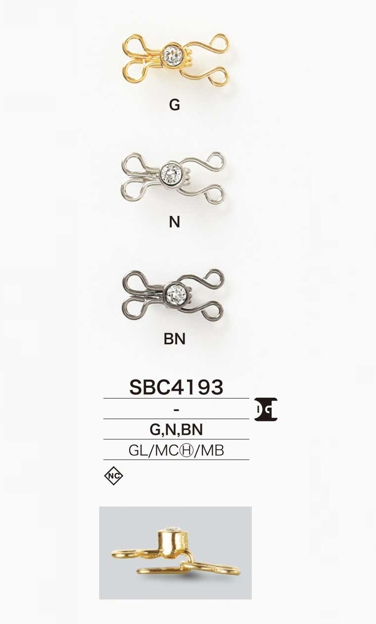 SBC4193 خطاف زنبركي من Glass/Hi-Cast/Brass[Hook] IRIS