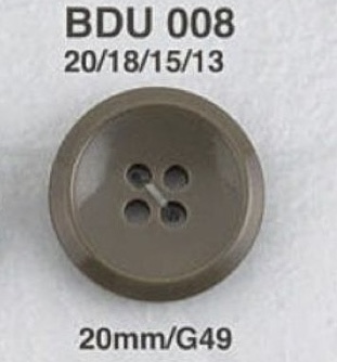 BDU008 زر راتنج البوليستر بأربعة ثقوب[أزرار] IRIS