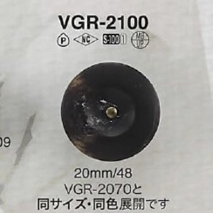 VGR2100 زر بساق بحلقة دائرية ونصف حلقة من النحاس/راتنج البوليستر[أزرار] IRIS