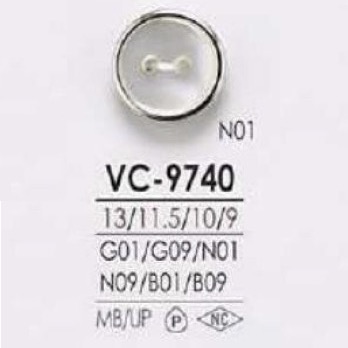 VC9740 زر ذو فتحتين للخياطة من نحاس/راتنج بوليستر[أزرار] IRIS