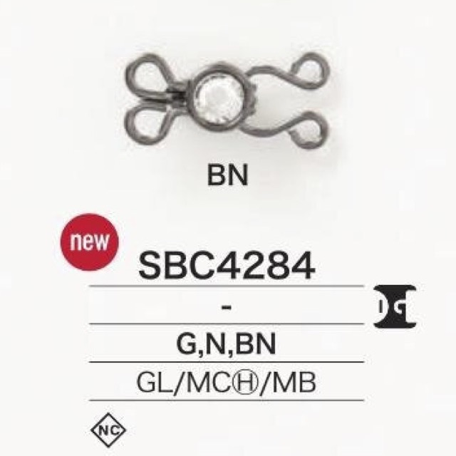 SBC4284 أزرار أخرى مصنوعة من الزجاج/المعدن العالي/النحاس الأصفر[Hook] IRIS