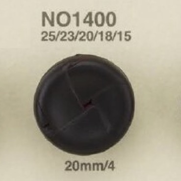 NO400 زر بحلقة مستطيلة ونصف حلقة وساق من جلد/نحاس أصفر[أزرار] IRIS
