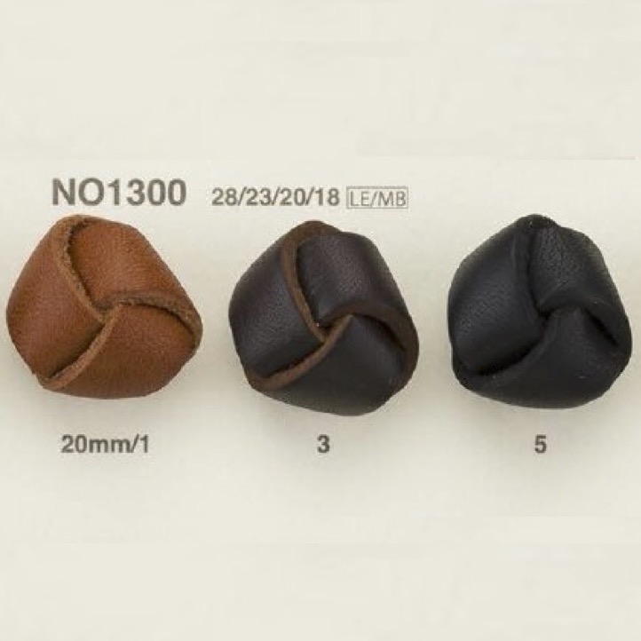 NO1300 زر بساق حلقي دائري نصف حلقي من الجلد/النحاس الأصفر[Buttons] IRIS