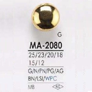 MA2080 زر بساق بحلقة دائرية ونصف حلقة من النحاس الأصفر[Buttons] IRIS