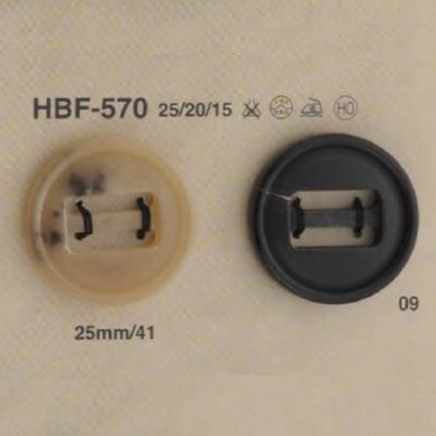 HBF570 زر باراشوت من قرن الجاموس الحقيقي[أزرار] IRIS