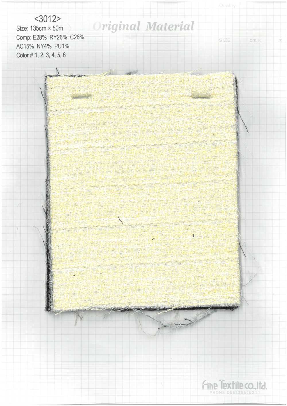 3012 تويد صيفي[نسيج / قماش] Fine Textile