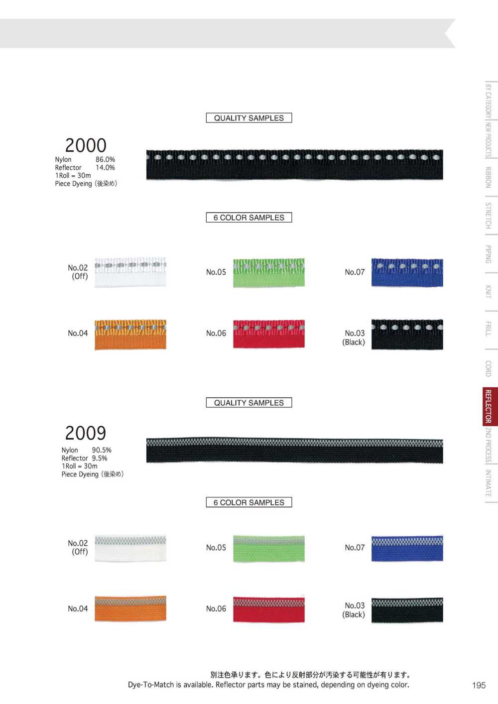 2000 شريط حاشية عاكس[Ribbons, Tapes, And Cords] Telala (Inoue Ribbon Industries)
