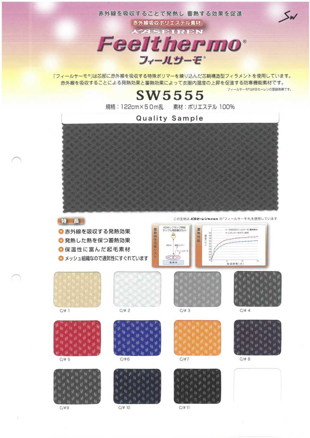 SW5555 Feel Thermo شبكة فرنسية ممشطة[نسيج / قماش] Sanwa Seni
