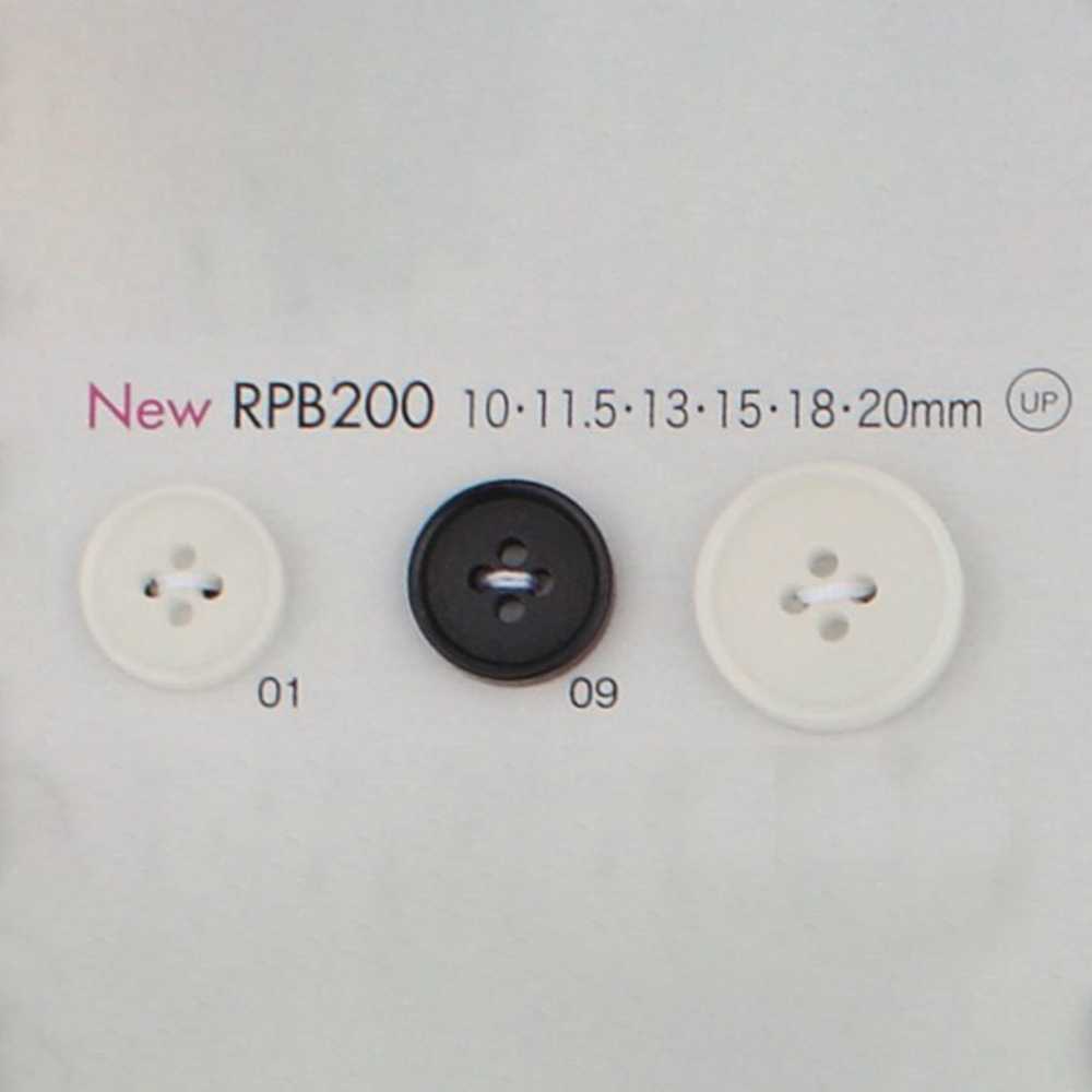 RPB200 زر من راتنج PET المعاد تدويره، 4 ثقوب، مزود بحافة، صنع في اليابان[Buttons] DAIYA BUTTON