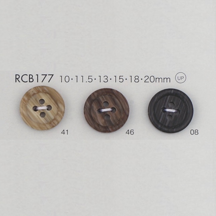 RCB177 زر رباعي الفتحات بحافة من راتنج البوليستر[أزرار] DAIYA BUTTON
