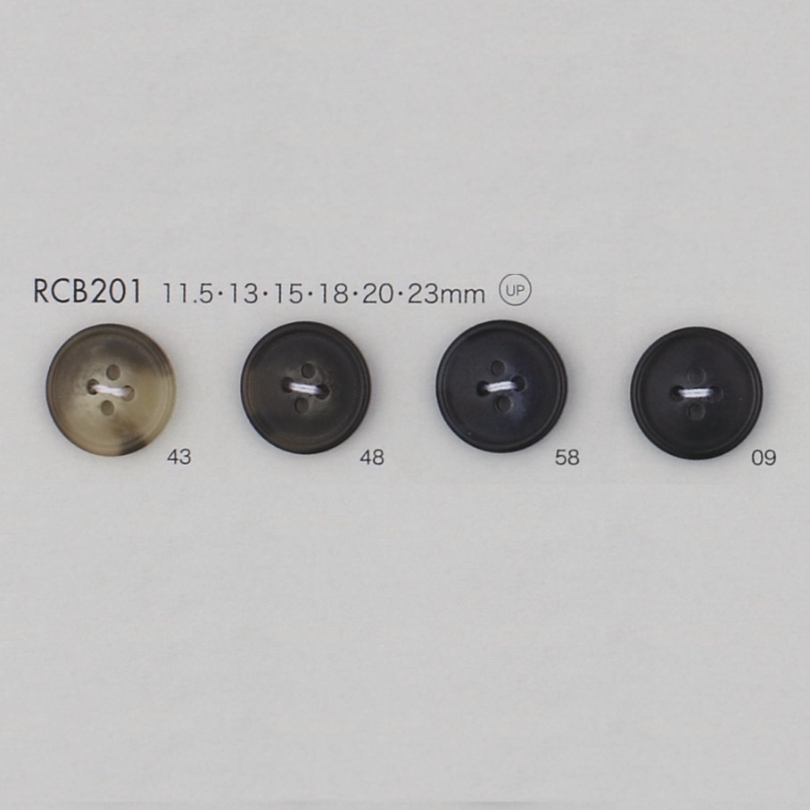 RCB201 زر من راتنج البوليستر مع حافة، 4 ثقوب[أزرار] DAIYA BUTTON
