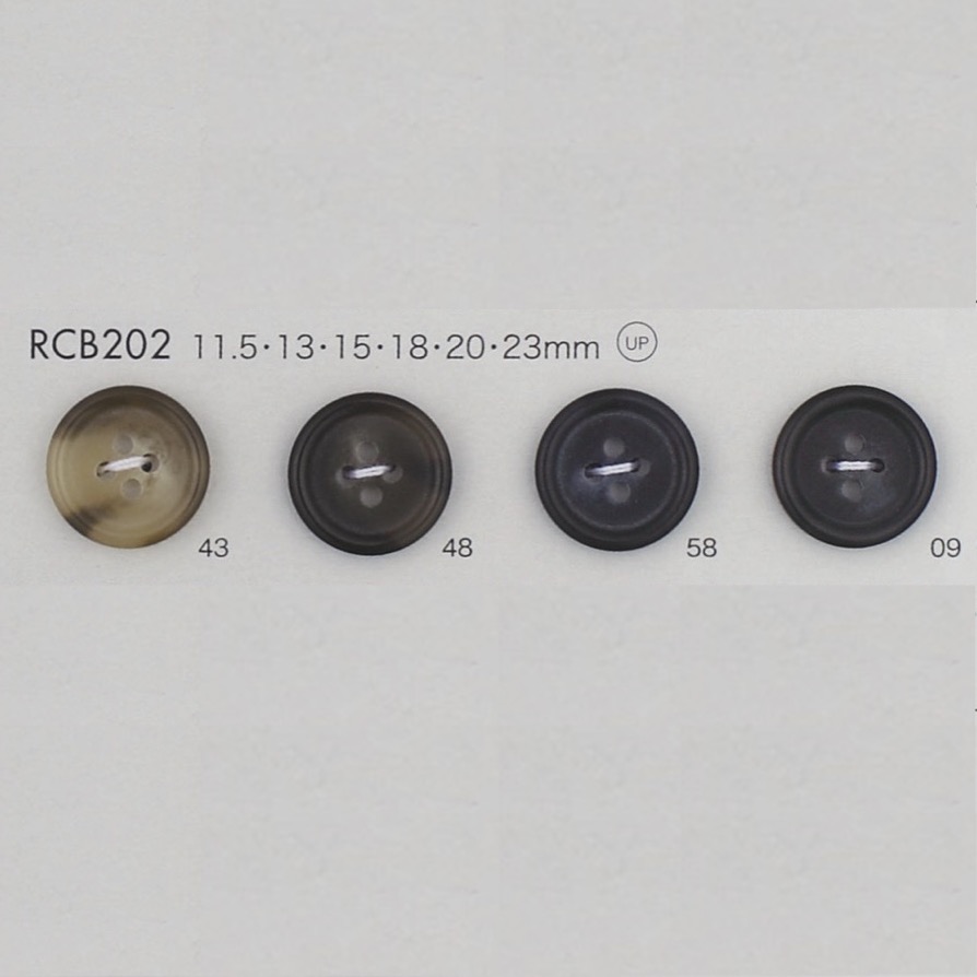 RCB202 زر من راتنج البوليستر بحافة، 4 فتحات[أزرار] DAIYA BUTTON