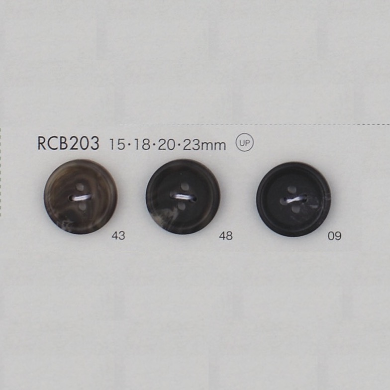 RCB203 زر من راتنج البوليستر ذو حافة، 4 ثقوب[أزرار] DAIYA BUTTON
