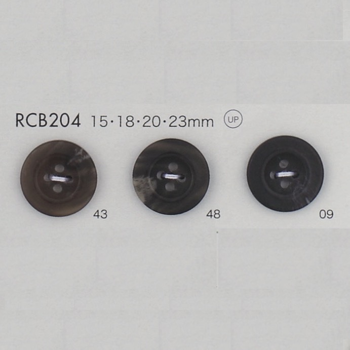 RCB204 زر من راتنج البوليستر، بحافة، بأربع فتحات[أزرار] DAIYA BUTTON