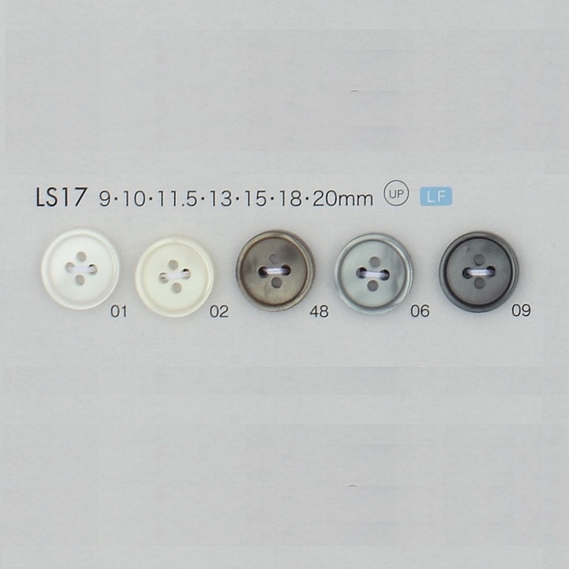 LS17 زر من راتنج البوليستر بحافة، 4 فتحات[Buttons] DAIYA BUTTON