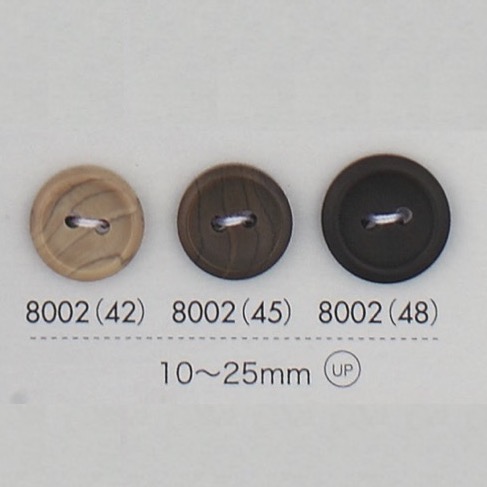 8002 زر من راتنج البوليستر مع حافة، بفتحتين[أزرار] DAIYA BUTTON
