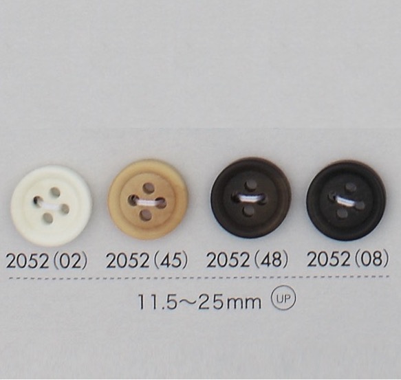 2052 زر من راتنج البوليستر بأربع فتحات مع حافة[أزرار] DAIYA BUTTON
