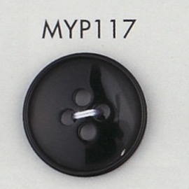 MYP117 زر من راتنج البوليستر بحافة، بأربعة ثقوب[أزرار] DAIYA BUTTON