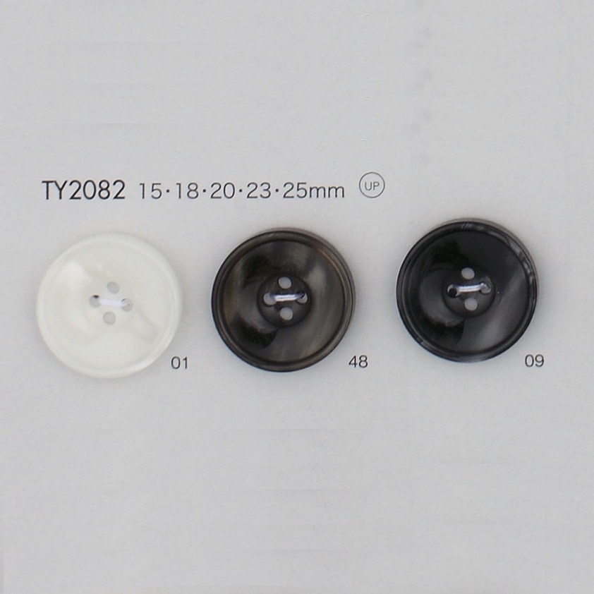 TY2082 زر من راتنج البوليستر بأربع فتحات مع حافة[أزرار] DAIYA BUTTON