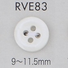 RVE83 زر من الصدف ذو 4 ثقوب بحافة[أزرار] DAIYA BUTTON