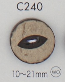 C240 زر خشب طبيعي بفتحتين[Buttons] DAIYA BUTTON