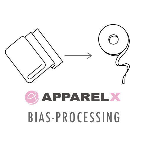 BIAS-PROCESSING عملية قص الشريط المائل (عرض القماش 130 سم أو أقل)[النظام]