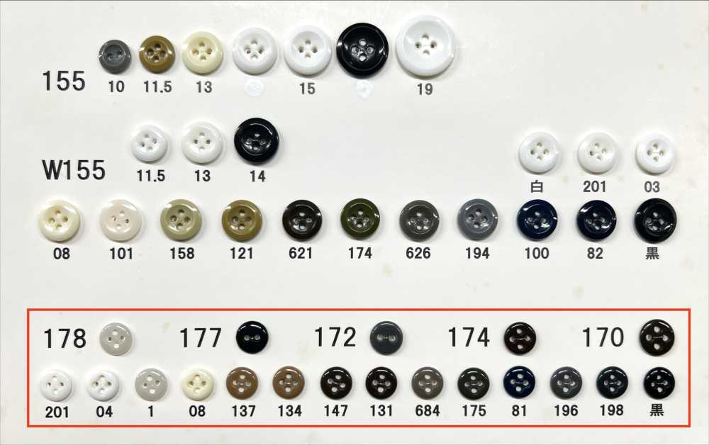 172 Giraffe زر من راتنج اليوريا بدون حافة بأربع فتحات[أزرار] Giraffe Buttons (Ayaori Button Industry)