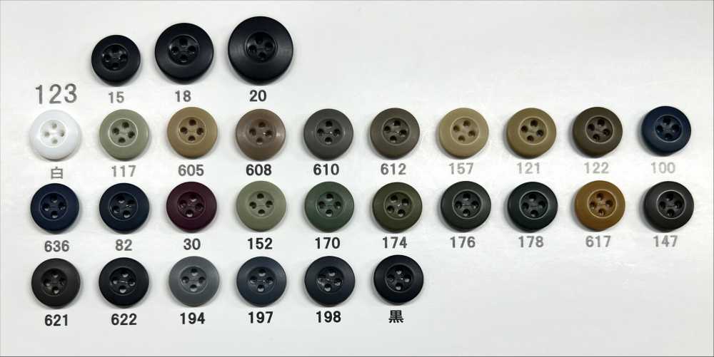 123 Giraffe زر مطفي من راتنج اليوريا بأربعة ثقوب[أزرار] Giraffe Buttons (Ayaori Button Industry)