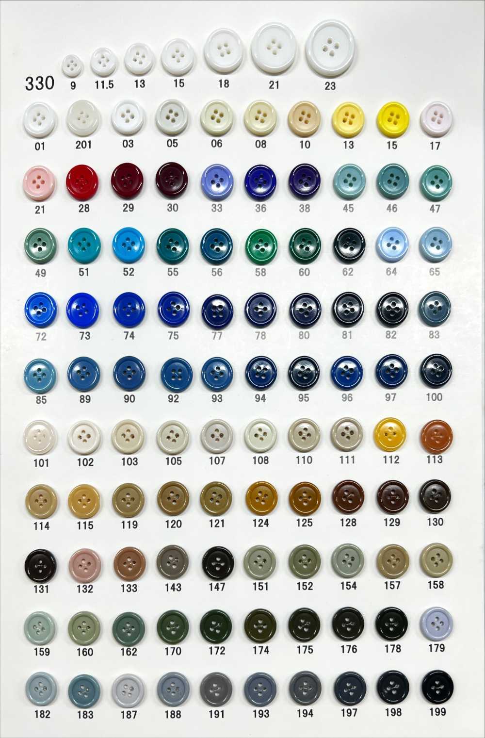 330 زر من راتنج اليوريا بأربعة ثقوب وحافة[أزرار] Giraffe Buttons (Ayaori Button Industry)