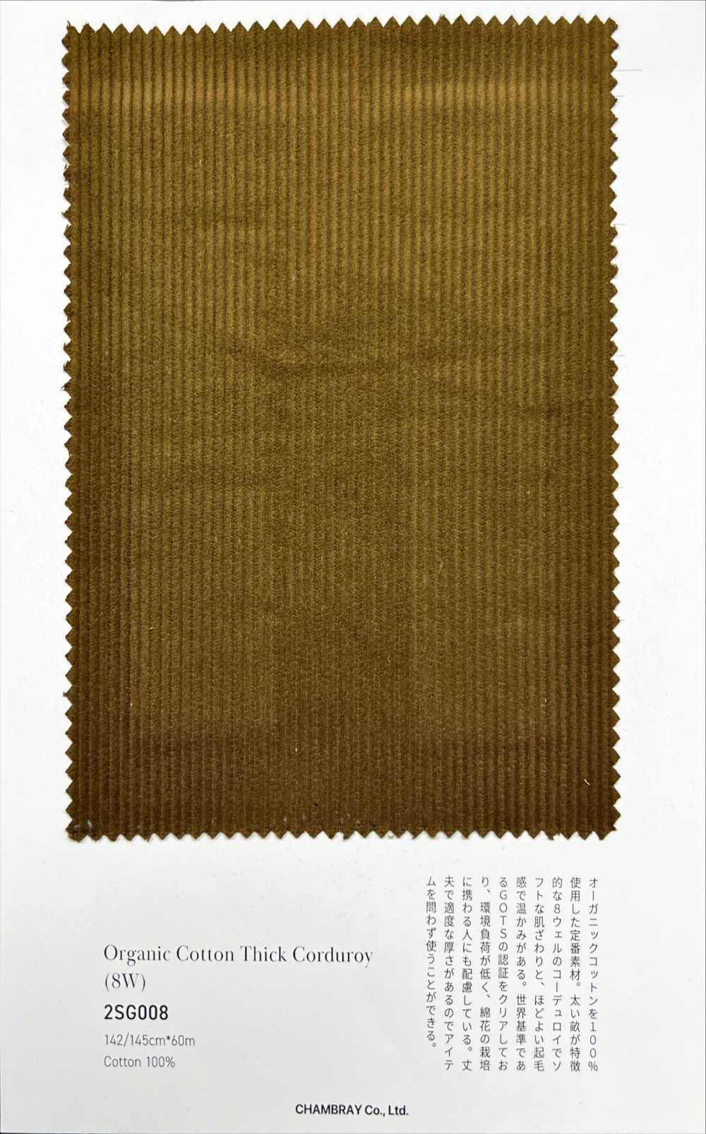 2SG008 كوردروي قطن عضوي عريض الأضلاع[Textile / Fabric] Chambray