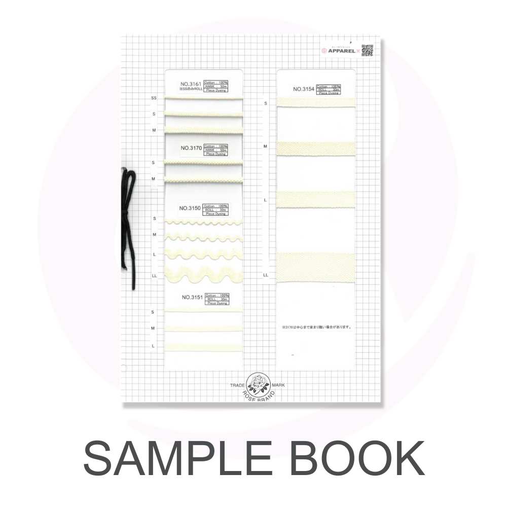 ROSE-SAMPLE بطاقة عينات شاملة لحبل قطني من Rose Brand[Sample Card] ROSE BRAND (Marushin)
