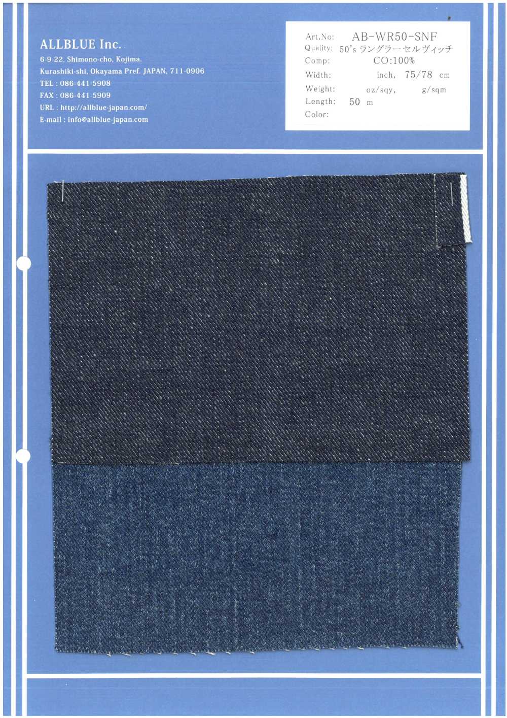 AB-WR50-SNF 50's Wrangler سيلفدج[Textile / Fabric] ALLBLUE