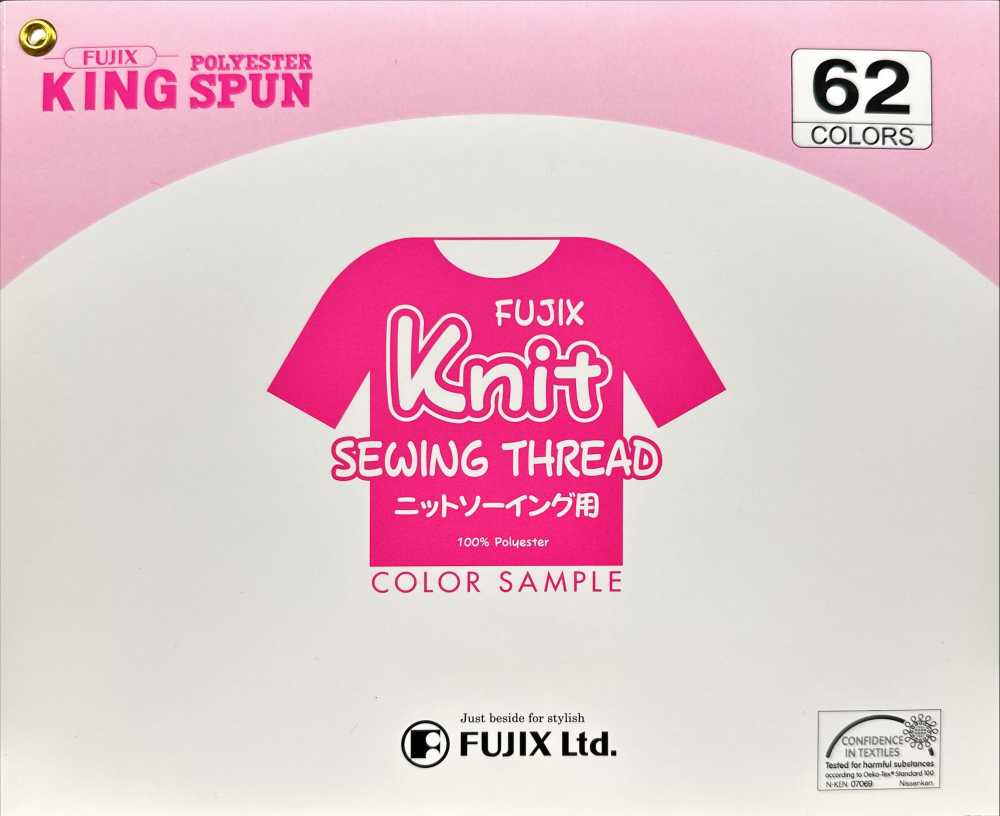 FUJIX-SAMPLE-24 بطاقة عينات لخيط ماكينة الخياطة لخياطة الأقمشة المحاكة FUJIX