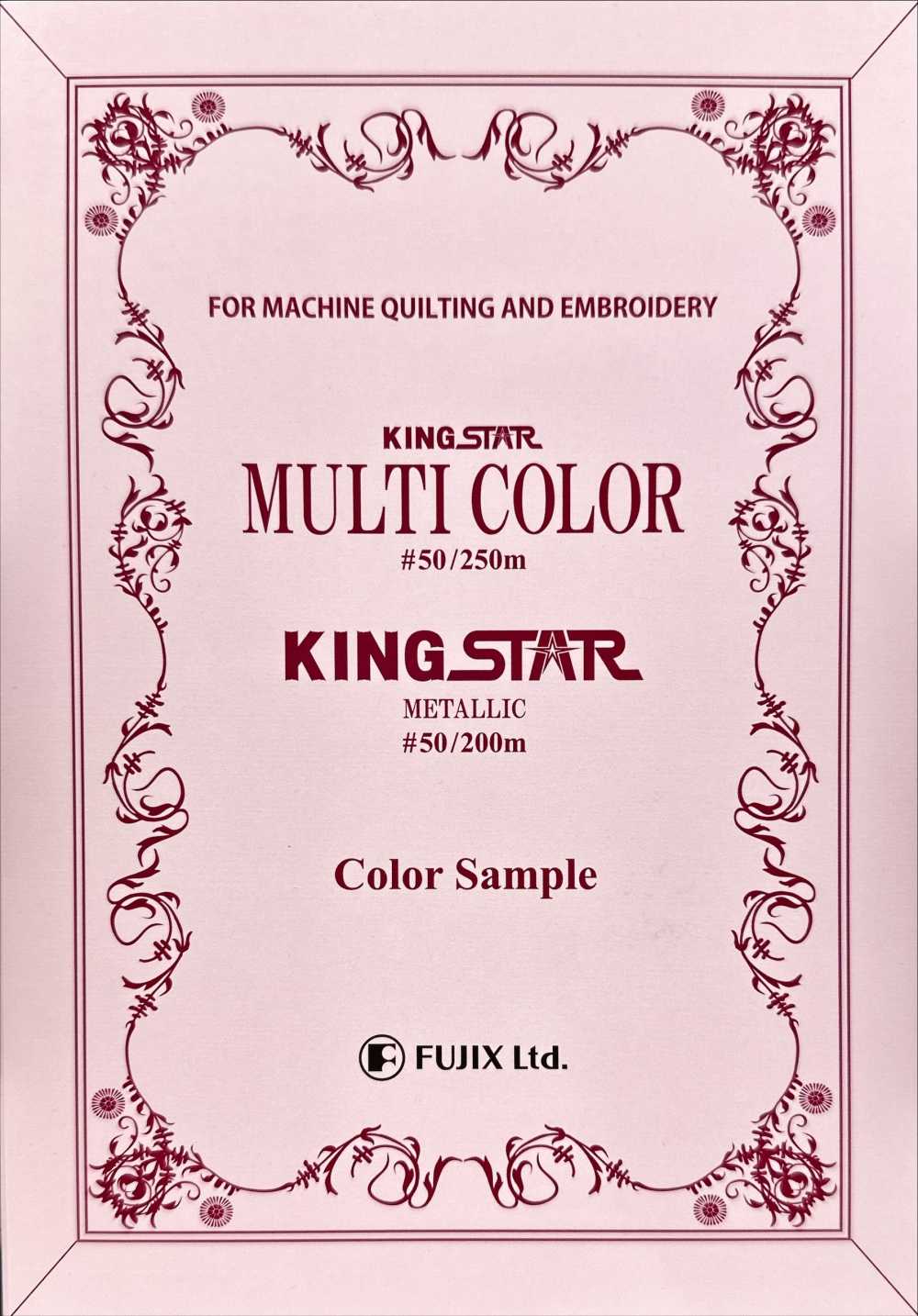 FUJIX-SAMPLE-27 بطاقة عينات معدنية متعددة الألوان King Star FUJIX
