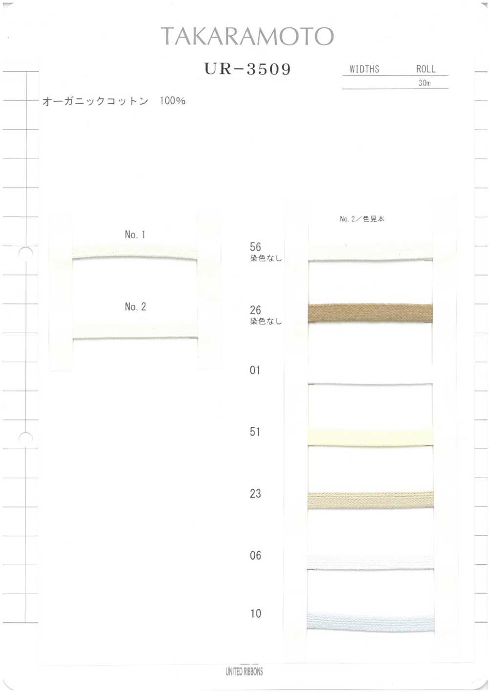 UR-3509-SAMPLE UR-3509 كارت عينة[بطاقة عينات] UNITED RIBBONS