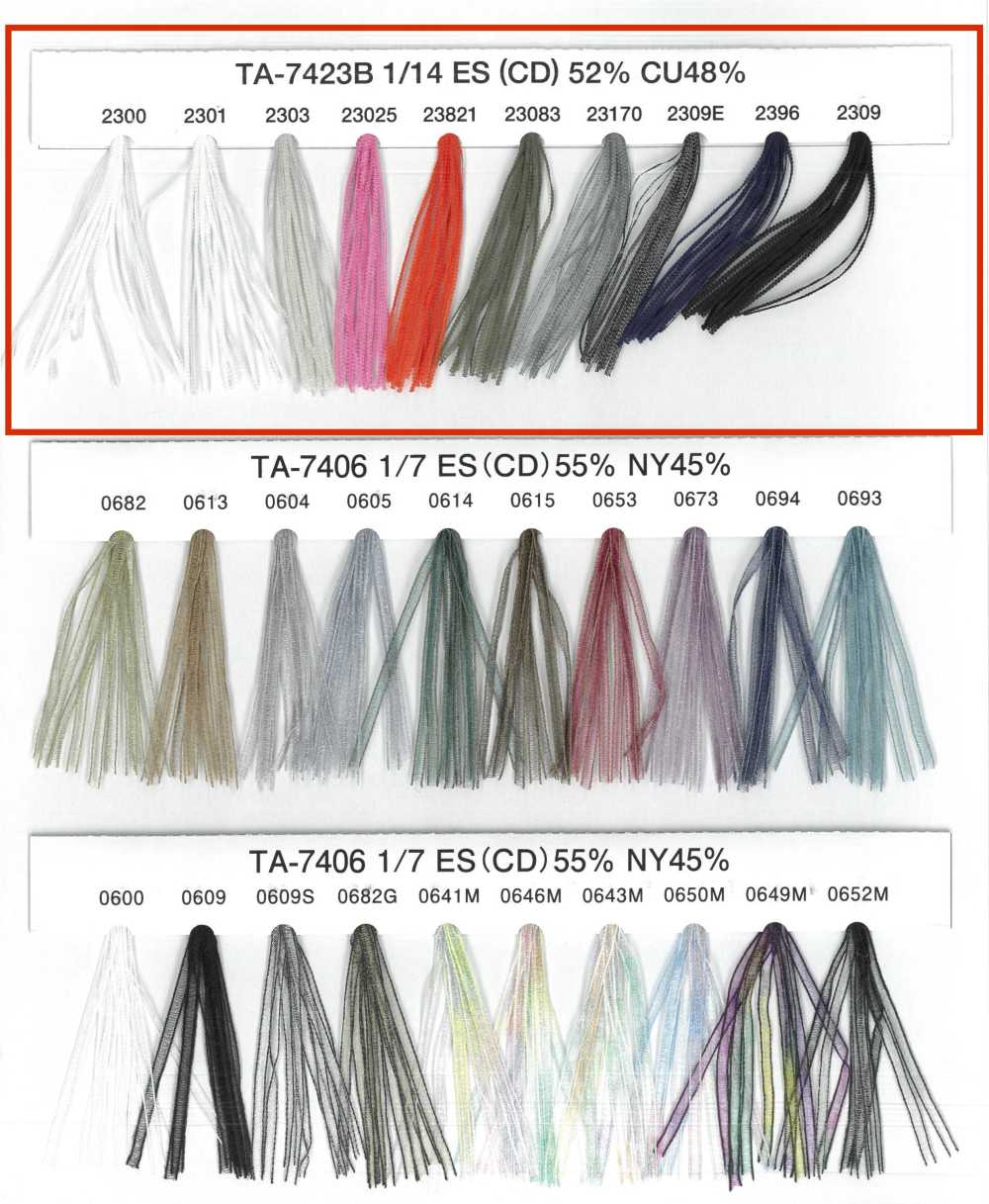 TA-7423B-SAMPLE TA-7423B بطاقة عينات UNITED RIBBONS