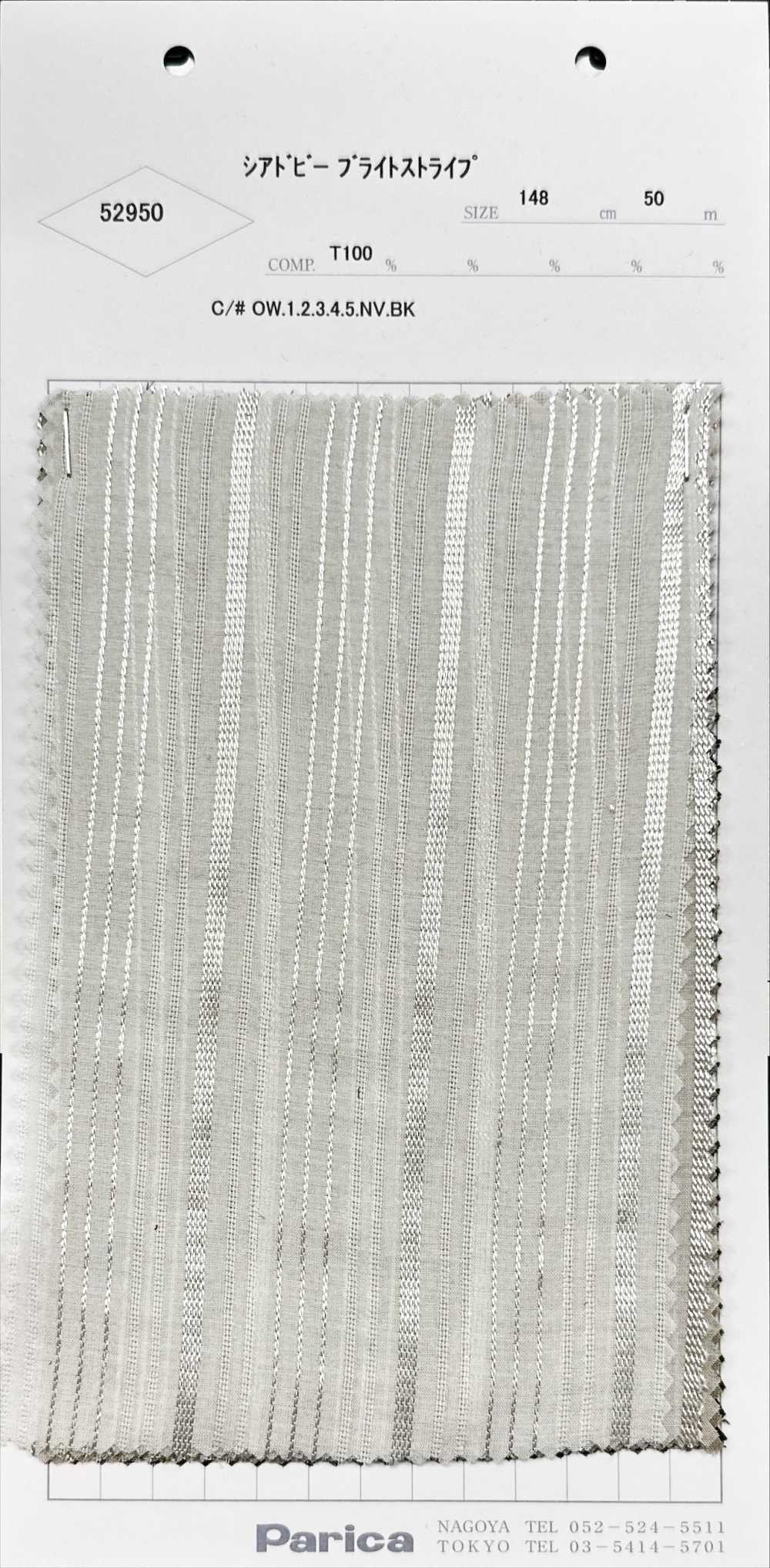 52950 دوبي شفاف بخطوط لامعة[Textile / Fabric] Parica