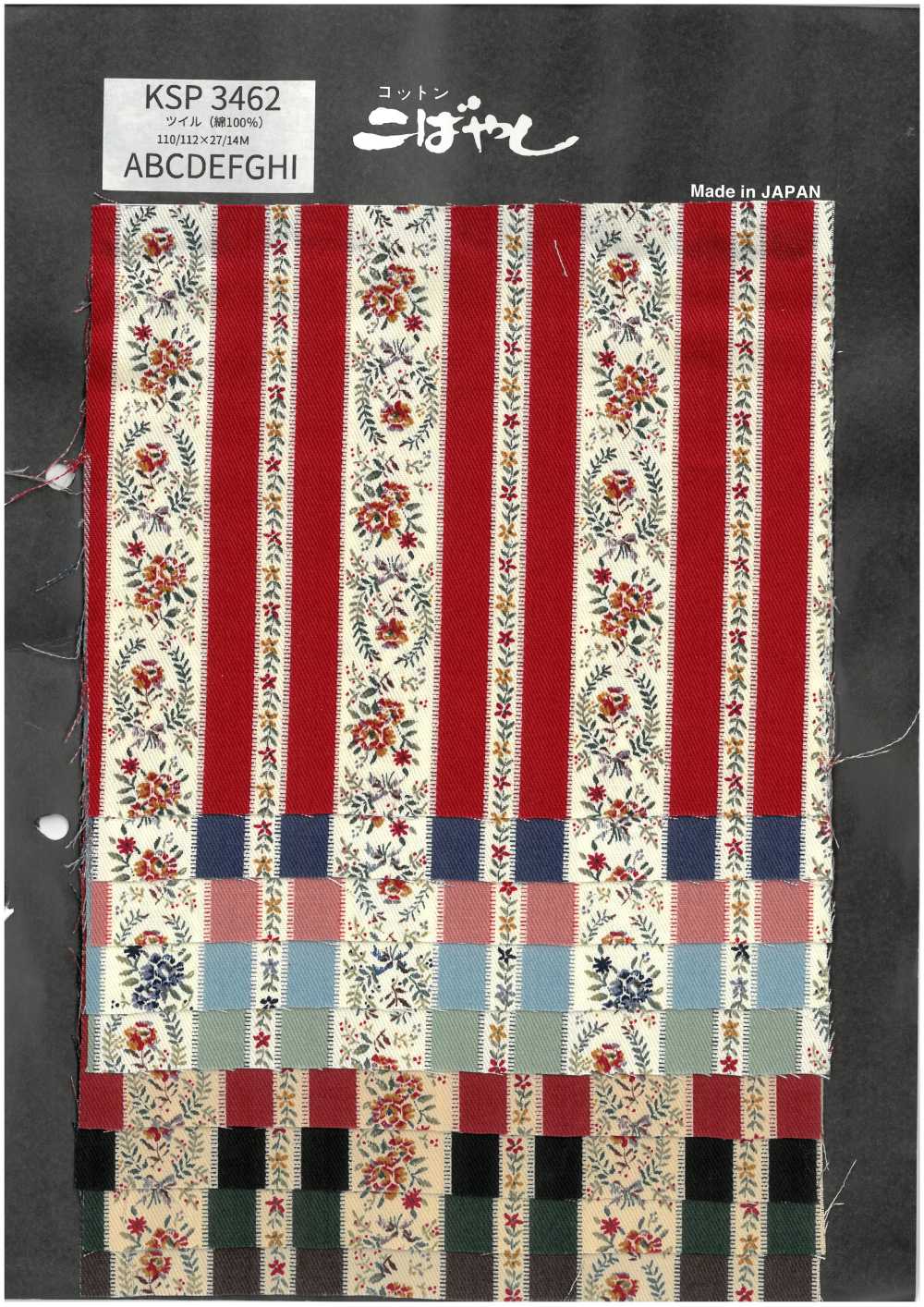 KSP3462 تويل بطبعة زهرية[Textile / Fabric] Cotton Kobayashi
